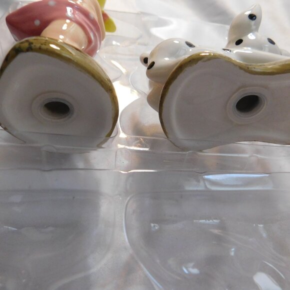 One Hundred Eighty Degrees Dog and Girl Magnetic Salt & Pepper Shakers - Picture 4 of 11